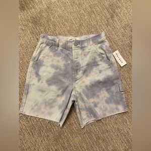 PacSun High Waisted Tie Dye Jean Shorts